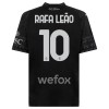 Virallinen Fanipaita + Shortsit AC Milan Rafael Leao 10 Neljäs Pelipaita 2023-24 Musta - Lasten